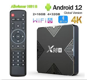 X98H ТВ-приставка Android 12,0 Allwinner H618 2 ГБ/4 ГБ ОЗУ 16 ГБ 32 ГБ ПЗУ BT5.0 AV1 3D Wi-Fi6 2,4G5G Wi-Fi HDR медиаплеер телеприставка