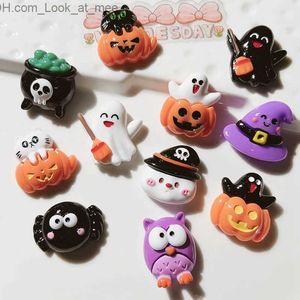 Inne imprezy imprezowe 10 szt. Nowa moda urocza mini kreskówka Halloween dynia głowa ducha seria żywica z żywicy DIY biżuteria