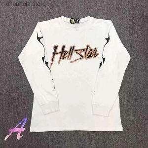 Camisetas para hombres Hellstar Tee Top Graffiti Bet Record Player Impreso Pareja Camiseta de manga larga Hombres Streetwear Ropa de mujer Harajuku T231010