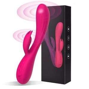 Vibrators Rabbit Vibrator Powerful Clitoris G Spot Nipple Stimulator Female Dildo Vaginal Massager Masturbation Sex Toys For Women 231010