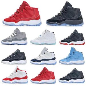 2023 Bred 11S Kinder Basketballschuhe Cool Grey Gym Schwarz Weiß Kleinkind Kinder Kleinkind Gamma Blue Concord Sneakers Jungen Mädchen Sneak311m