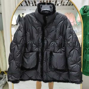 Piumino da donna Parka Nuovo Inverno Donna Corto ricamo Colletto alla coreana Sciolto Pelliccia di visone naturale Piumino Piumino d'anatra bianco Morbido caldo Parker J231010