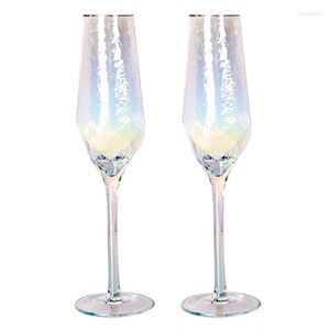 ワイングラスシャンパンフルートガラス素材女性のためのモダンエレガントなギフト結婚記念日クリスマスバースデーT21c