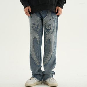 Jeans da uomo Retro Y2k Toppe Vecchio denim lavato Pantaloni dritti larghi e versatili per uomo Donna Ins Trend Coppie