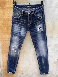 Jean DSQ DQ Джинсы Мужские роскошные дизайнерские джинсы Skinny Ripped Cool Guy Джинсовые джинсы с повседневными отверстиями Модный бренд Dsquare 2 DSQUAREDs DSQ2s DSQs GKm