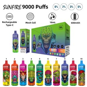 Top 1 Lituânia Eslováquia Letônia Suíça mais vendida 9000/9K Puff Disponível Vape E Cigarette Fruit E líquido OEM ODM VAPE DISPOSIÁVEL WAPE 10000