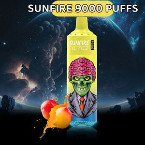 Oryginalne Top Sells Wholesale Factory Sunfire 9000/9K Puff Ujeżdżalne pary pary Pensa owoc E owoc E. płyn OEM OEM Dostępne Vape Vapers 10K PUF Direct Producent Zaopatrzenie