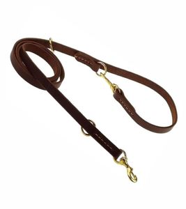 Dog Collars Leashes Multifunctional Dog Leash Hands Real Leather Dog Running Leash 8ft Long Training Leash Pet Supplies for L2595844