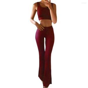 Women's Pants Fashion Women Yoga Casual High Waist Solid Color Long Bell-Bottoms Street Party Fall Spring Trousers