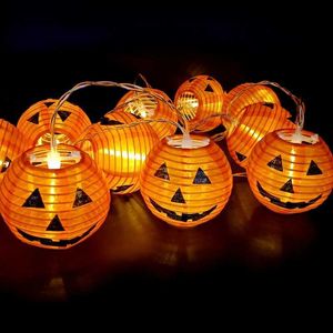 Inne imprezy imprezowe 1,5 m 10LLD Halloween Pumpkin Lattern Lights Halloween Dekoracje imprezowe do domu na zewnątrz lampy na zewnątrz 2023 Q231010