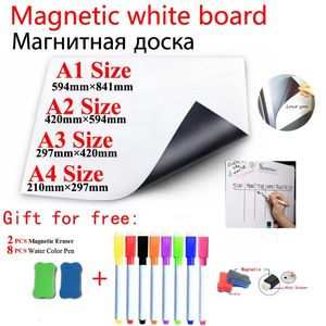 Whiteboards Magnetic Whiteboard Kids White Board Fridge Sticker Bulletin Board Planner Marker Eraser 231009