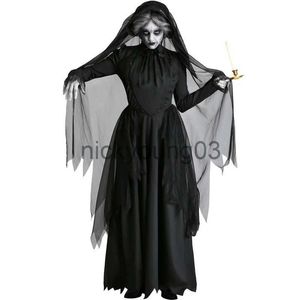 Kostium motywu Carnival Halloween Upiorna czarownica dla żeńskiej kostiumu bezduszna wampira narzeczona spokTacular cosplay Fancy impreza sukienka x1010