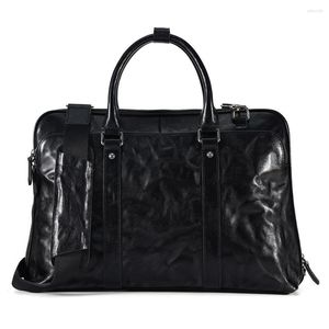Портфели мужские деловые офисные портфели из натуральной кожи сумка для ноутбука 15,6 дюймов роскошные рабочие сумки на плечо для документов сумка