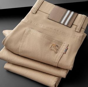 Herren-Anzughose, Khaki-Anzughose, Modemarke, schwarze Business-Hose, gerade Arbeit für Männer, einfarbig, dünne Hose, asiatische Größe M-4XL