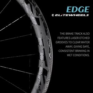 Велосипедные колеса ELITEWHEELS EDGE Комплект карбоновых колес для шоссейного велосипеда Сверхлегкий 1291 г 40 50 мм Система храпового механизма обода 36T HUB Wing 20 Спицы для гонок 231010