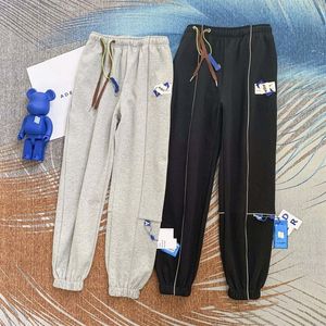 Calças masculinas sweatpant ader erro coreano streetwear casual jogger treinamento de carga alta cintura esportes verão faixa reflexiva p230z