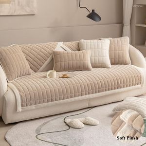 Cadeira cobre macio pelúcia sofá capa para sala de estar inverno outono antiderrapante toalha almofada l em forma de canto sofá tapete almofadas de assento decoração de casa