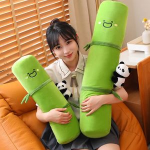 Pluszowe lalki Śliczne długi bambusa rurka panda kawaii Ushapeed Pillow Pchana zwierzę zwierzęcy Plushie Super miękkie przytulanie poduszka dla dzieci Prezent 231009