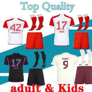 23 24 MUSIALA camisas de futebol SANE 2023 2024 Kane camisa de futebol GORETZKA GNABRY BAYERNS camisa de futebol masculino kits infantis KIMMICH MUNICH Fans Sets