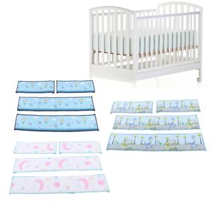 Sängskenor Crib Protector Bumper Pad Pad Baby Bed Protective Rail Guard With Straps Machine/Hand Wash 231010