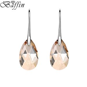 الكريستال الأصلي من Swarovski Classic Drop Earrings Rhinestone Hanging Pendientes مجوهرات المجوهرات هدية عيد الأم 297A