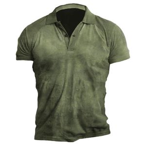 Customized Tees & Polos 082 blackish green Men's Short Sleeve Button Printing Casual Pullover Polo Shirt POLO Shirt