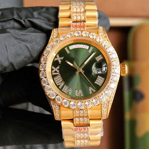 Diamond Watch Mens Otomatik Mekanik Hareket Tasarımcısı Watches 40mm Montre De Luxe Moda Erkekler Bilek saati su geçirmez klasik iş bilekliği