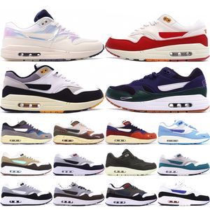 Top 1 87 Mens Womens Running Shoes 1S Designer Won-Ang Cinza Olive Cinza La Ville Lumiere Melancia Crepe Cânhamo Esportes Ao Ar Livre Sapatilhas Tamanho 36-45