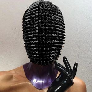 Inne imprezy imprezowe zaopatrzenie na śmieszne maskę nitu Studded Spikes pełna twarz klejnot twarzy okładka wakacyjna Halloween Horror Mascaras Masquerade Masque 231009