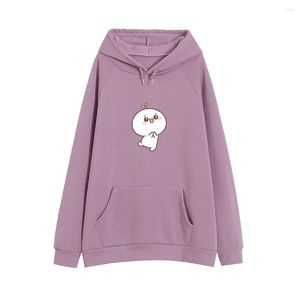 Kvinnors hoodies söt estetisk hoodie för tonåring flickor kpop överdimensionerad sweatshirt kvinnor kawaii hoody streetwear vit vinter varma ytterkläder