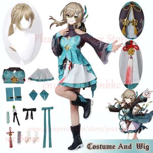 Honkai Star Rail Qingque Cosplay Costume Full Set with Accessories Qing Que Heat Resistant Synthetic Cosplay Costume Wigcosplay