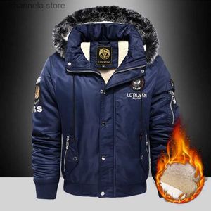 Erkek ceketler kürk yaka ceket ceket kış yeni erkekler için sıcak kapüşonlu ceket erkekler polar astarlı ceket ceket chaquetas hombre moda üst t231010