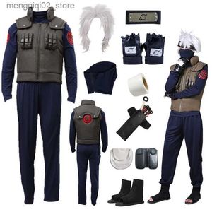 Tema kostüm anime cosplay hatake kakashi cadılar bayramı cosplay yeşil yelek tam çizgi roman cadılar bayramı gel q240307