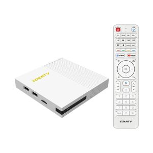 YOKATV IPX2 S905X4 4G 32G Android TV Box 2.4/5GデュアルWiFi B-T5.1 Android 11 ATVスマートセットトップボックスOTAアップデートメディアプレーヤー