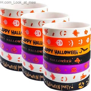 Andra evenemangsfest levererar 5st halloween silikonarmband trick eller behandla gummi armband glad helloween dekoration för hemfest gynnar gåvor 2023 Q231010