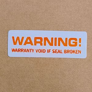 1000pcs 30x10 mm gwarancja ostrzegawcza, jeśli uszczelka zepsuta pieczęć zabezpieczająca Dowód krucha papierowa etykieta manipulacji Widoczna naprawa naklejki Guanantee Nieważne