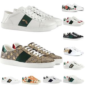 Ace tênis mulheres designer sapatos tigre abelha estrelas cobra bordado abelhas plataforma sapato impresso couro branco banda bege lona luxo homens mulheres treinadores casuais