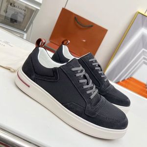 New colour Top Luxury Loro Men Sneakers Shoes Low Top Mesh & Suede Leather Platform Skateboard Chunky Rubber Trainers Dress Party Men Casual Walking Discount 38-46