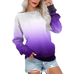 Kobiety bluzy damskie damskie codzienne wesoły na świąteczny druk bluza okrągła pullover topy