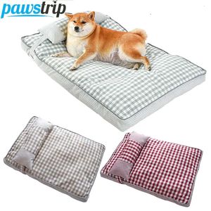 Canis canetas tapete de cachorro destacável cama de algodão para cães pequenos médios grandes macio animal de estimação tapete de dormir lavável filhote de cachorro canil tapete suprimentos para animais de estimação 231010