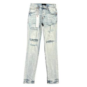 Designer Polar Summer Fall Fashion High Street Gå ut jeans andningsbara stretchiga mönstrade denimbyxor för män och kvinnor