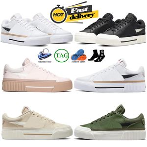 De volta às aulas Court Legacy Lift Sapatos Casuais Estudante Tênis Série Low Top Clássico Todos os Jogos Lazer Esportes Homens e Mulheres Pequenos Treinadores Brancos