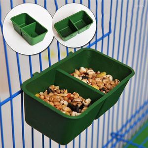 Other Bird Supplies 2In1 Food Water Bowl Parrot Dual Feeding Cup Plastic Pigeons Cage Feeder Pet Aviary Box