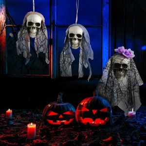 Outros suprimentos para festas de eventos Halloween Crânio Noiva Roupas Penduradas Enfeites Espuma Osso Cabeça Cena Layout Adereços Home Bar Decorações Festival Party Supplies Q231010