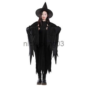 Kostium motywu 2023 Nowy na Halloween dla dzieci kostium Cape Bat Cape Wysokiej jakości miękki wygodny czarownica kreatywna szkielet ubrania cosplay x1010