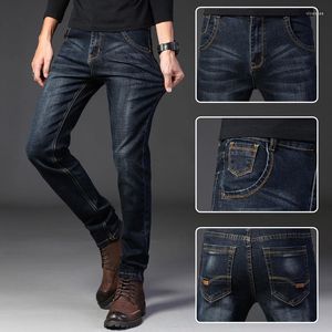 Jeans da uomo taglie forti 28-40 uomo primavera estate autunno moda casual classico slim fit pantaloni lunghi in denim elasticizzati dritti skinny