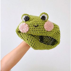 Berets Women Caps Beret Vintage Frog Eyes Cap Winter Warm Crochet Bonnets Kawaii Artist Painter Beanie Hat Cosplay Drop