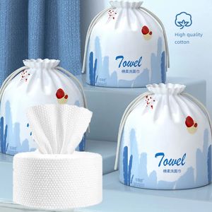 Tissue 10 Bag Disposable Face Towels Bathroom Cotton Tissue Makeup Remover Wipes Dry Wet Skincare Roll Paper 231007