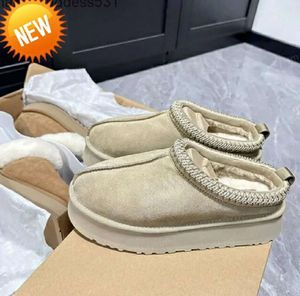 Tofflor Nya Australien tofflor tazz mocka stövlar klassiska ultra mini shearling plattform toffel tofflan snö boot kastanj antilop brun vinter komfortugg fdgg