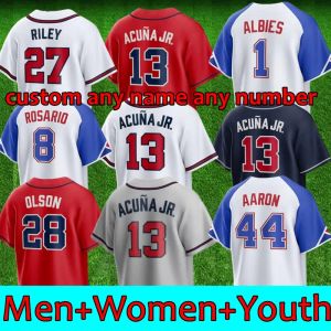 2023 S-4Xl City Connect Jersey Ronald Acuna Jr. MATT Olson Atlanta JORGE Soler Deion SANDERS AUSTIN Riley BRAVE OZZIE ALBIES JONES Men Women Youth Baseball